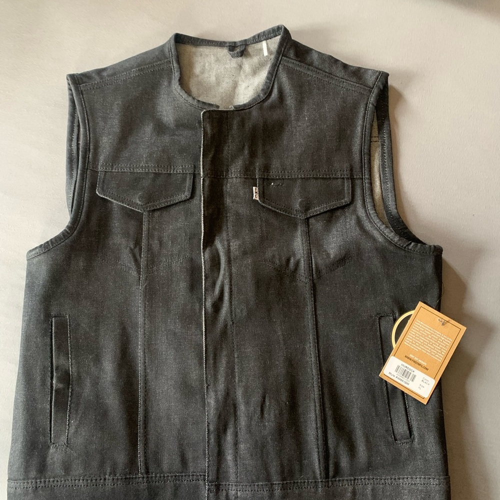First manufacturing co. Denim motorcycle vest